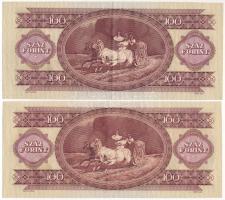 1975. 100Ft (2x) T:VF,F szép papír Adamo F33