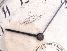 Omega Bartos és Társa Budapest fém számlapos zsebóra beépítés, jelzett szerkezettel. Férfi kar óra.....