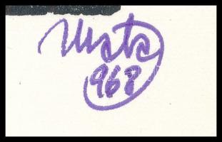 ifjabb Mata János (?-2017): BUÉK 1968. Linómetszet, papír, jelzett, 6,5x12 cm