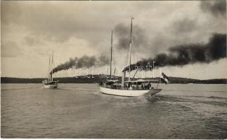 1908 S.M. Yacht Käthi and Suzume (later K.u.k. Kriegsmarine). Phot. Alois Beer