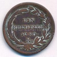 1780K 1kr Cu "Mária Terézia" Körmöcbánya T:F Huszár: 1762, Unger III.: 1274.a