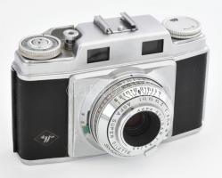 Agfa Solinar fényképezőgép, bőr tokjában, jó állapotban,