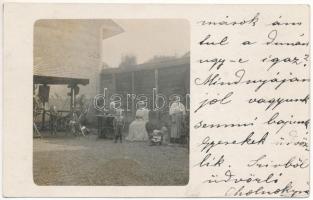 1908 Kolozsvár, Cluj; családi csoportkép / family group photo