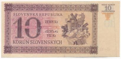 Szlovákia 1939. 10K T:III Slovakia 1939. 10 Korun C:F Krause 4.a