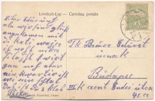 1907 Cunard Magyar-Amerikai vonal a Pannónia kivándorlási hajó Fiume kikötőjében. Leopold Rosenthal ...