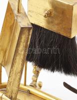 Bronz kandallótisztító készlet, teljes, kopással, m: 72 cm