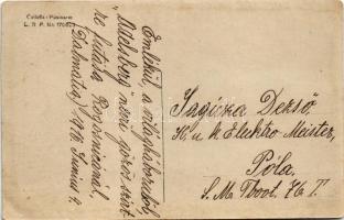 1916 Rogoznica, Rogosnica; S.M. Dampfer ADELSBERG szirtre futása, süllyedő hajó / steamship ran agro...