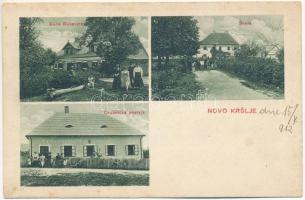 1912 Nova Krslja, Novo Krslje; Kuca Rukavina, Skola, Oruznicka postaja / school, villa, police station (fa)