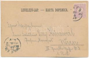 1898 (Vorläufer) Pakrác, Pakratz, Pakrac; Hotel Pakrac mit der Brueke, Altes schloss, Herrsch. somse...