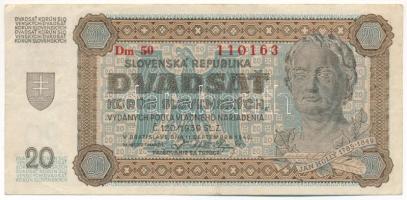 Szlovákia 1942. 20K T:F Slovakia 1942. 20 Korun C:F Krause P#7