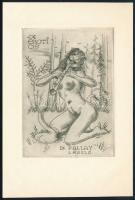 Klf., ismeretlen alkotók (Kékesi László?): 3 db erotikus ex libris. Rézkarc, papír, jelzés nélkül, k...