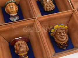 krakkói vár díszeinek gyűjtői másolatai. összesen 8 db, mázas kerámia, kézzel festett, kisebb nagyob...