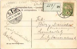 1906 Fiume, Rijeka; Riva Stefania porto e Magazini / S.M. Dampfer DANIEL ERNŐ az Ungaro-Croata társa...