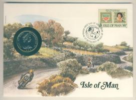 Man-sziget 1984. 10p érmés, bélyeges borítékon, elsőnapi bélyegzővel T:1 Ismertetővel!