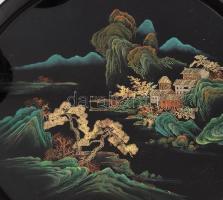 Kínai bakelit shaker készlet, díszes, kopással, d: 35 cm alatt, m: 26 cm alatt