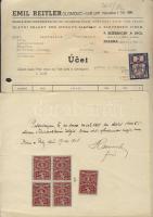 Csehország 1910-1946 11 db teljes irat okmánybélyegekkel