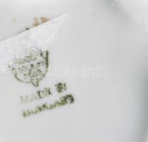 Zsolnay, Kosaras kislány, kézzel festett, jelzett (pajzs), hibátlan, m:7 cm, h:10 cm (tervező:Sinkó ...