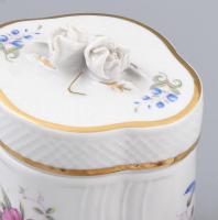 Hollóházi Hajnalka mintás 9 személyes porcelán mokkás készlet. Kézzel festett, jelzett, kisebb kopás...