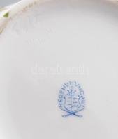 Herendi Viktória mintás porcelán füles váza. Kézzel festett, jelzett, hibátlan 21 cm