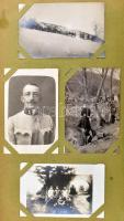 cca 1915-1917 I. világháborús fotóalbum, a keleti fronton készült képekkel: közte légvédelmi géppusk...