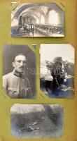 cca 1915-1917 I. világháborús fotóalbum, a keleti fronton készült képekkel: közte légvédelmi géppusk...