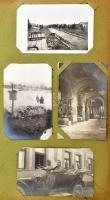 cca 1915-1917 I. világháborús fotóalbum, a keleti fronton készült képekkel: közte légvédelmi géppusk...