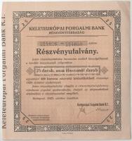 Budapest 1926. "Keleteurópai Forgalmi Bank Részvénytársaság" részvényutalványa 5db részvén...