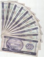 1975. 500Ft (10x) mind különféle sorozatszámmal "E 001 - E 096" között T:F,VG 
Adamo F41