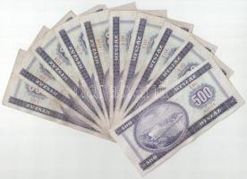 1975. 500Ft (10x) mind különféle sorozatszámmal "E 097 - E 158" között T:F,VG 
Adamo F41