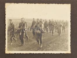 cca 1940 II. világháborús emlék Cseh területen állomásozó német katona fotóalbuma 50 db képpel a fro...