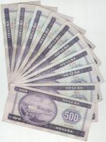 1980. 500Ft (10x) mind különféle sorozatszámmal "E 043 - E 345" között T:F,VG Adamo F42