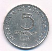 1948. 5Ft Ag "Petőfi" T:XF patina Adamo EM1