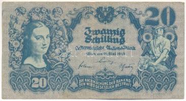 Ausztria 1945. 20Sch T:F  Austria 1945. 20 Schilling C:F  Krause P#116