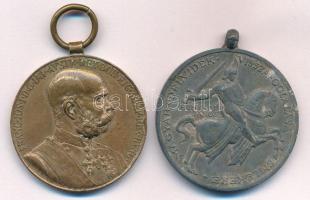 1898. "Jubileumi Emlékérem a Fegyveres Erő Számára / Signum memoriae (AVSTR)" bronz kitüntetés mellszalag nélkül + 1941. "Délvidéki Emlékérem" Zn emlékérem mellszalag és függesztőkarika nélkül. Szign.: BERÁN L. T:XF Hungary 1898. "Commemorative Jubilee Medal for the Armed Forces" bronze decoration with modern ribbon + 1941. "Commemorative Medal for the Return of Southern Hungary" Zn medal with modern ribbon. Sign: BERÁN L. C:XF NMK 249., 429.