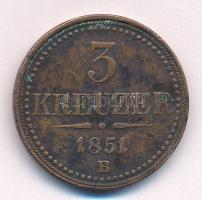 1851B 3kr Cu T:XF,VF ph. Adamo M6