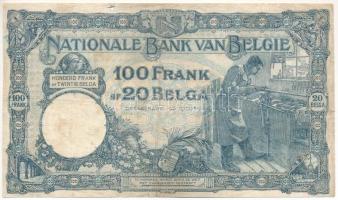 Belgium 1928. 100Fr T:F,VG szakadás, kis anyaghiány, tű lyuk
Belgium 1928. 100 Francs C:F,VG tear, ...