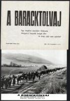 cca 1964 ,,A baracktolvaj" című bolgár film jelenetei és szereplői, 21 db vintage produkciós filmfotó (vitrinfotó, lobbyfotó) ezüst zselatinos fotópapíron, a használatból eredő (esetleges) kisebb hibákkal, + hozzáadva egy szöveges kisplakát, 18x24 cm