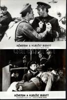 cca 1974 ,,Követem a kijelölt irányt" című szovjet film jelenetei és szereplői, 21 db vintage p...