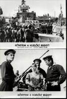 cca 1974 ,,Követem a kijelölt irányt" című szovjet film jelenetei és szereplői, 21 db vintage p...