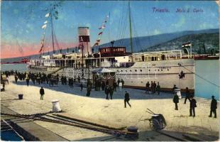 1914 Trieste, Molo S. Carlo, S.M. Dampfer VENEZIA (later K.u.k. Kriegsmarine). Egardo Canarutto (EB)