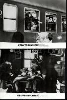 cca 1976 ,,Kedves Michele" című olasz film jelenetei és szereplői, 11 db vintage produkciós filmfotó (vitrinfotó, lobbyfotó) ezüst zselatinos fotópapíron, a használatból eredő (esetleges) kisebb hibákkal, 18x24 cm