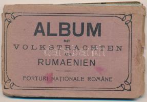 Romania - Album mit Volkstrachten aus Rumaenien / Porturi Nationale Romane - postcard leporello with 10 postcards (gypsy and Romanian folklore)