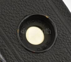 cca 1950 Zeiss Ikon Box 6x9 cm rollfilmes kamera, Goerz Frontar objektívvel, eredeti sérült bőr tokj...