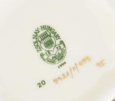 Zsolnay búzavirág mintás porcelán ékszeres doboz. Kézzel festett, jelzett, hibátlan 11 cm