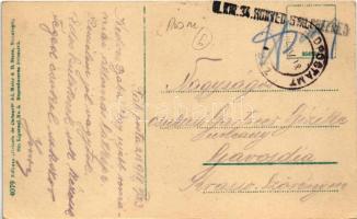 1918 Marasesti (Vrancea), Gara / railway station + "M. Kir. 34. Honvéd gyalogezred"