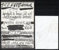 cca 1990-2000 Bada Dada (Bada Tibor, 1963-2006) képzőművész, zenészhez és a Tudósok zenekarhoz köthe...