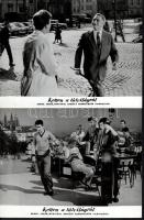 cca 1962 ,,Ketten a túlvilágról" című csehszlovák filmvígjáték jelenetei és szereplői, 15 db vi...