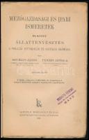 Szuhács János - Pénzes Antal: Mezőgazdasági és ipari ismeretek. III. köt.: Állattenyésztés. A polgár...