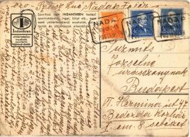 1937 Sporthoz csak Indanthren! Textilfesték reklámlap cserkészekkel, mosás és időjárásálló viselet /...