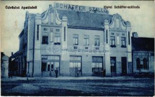 1917 Apatin, Schäffer szálloda. Lotterer Antal kiadása / hotel